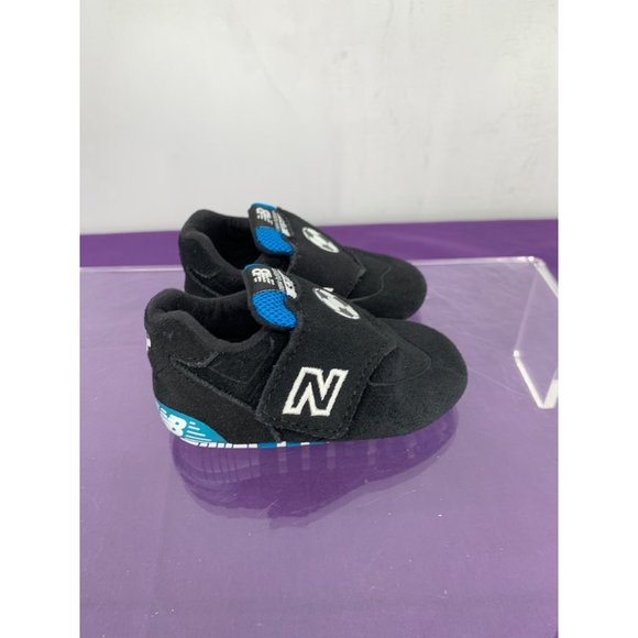 New Balance style 574 Culla US 2 Black Hook Loop inside out closure Newborn boy - Picture 2 of 10